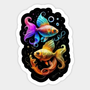 Colored Fish Sticker